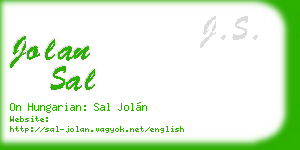 jolan sal business card